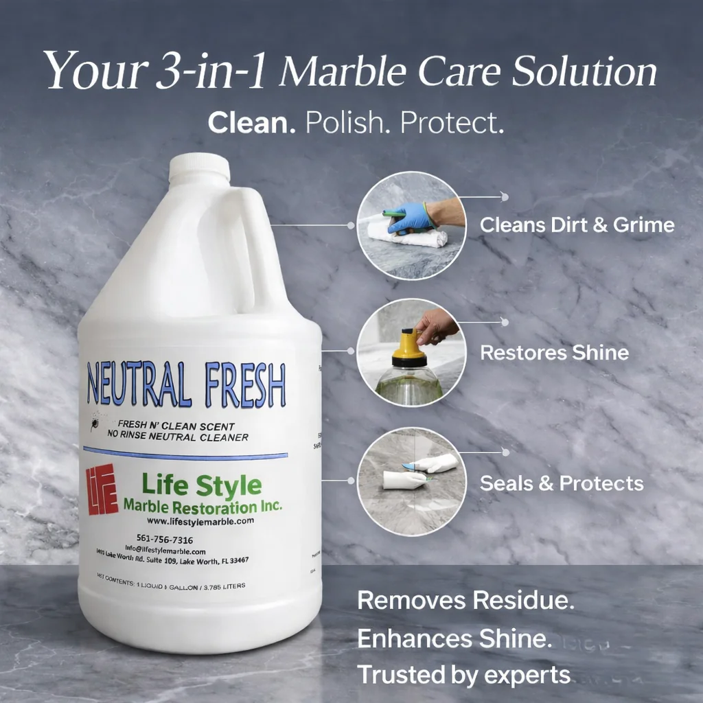 Neutral Fresh Marble Cleaner – Professional 3-in-1 Stone Care Product