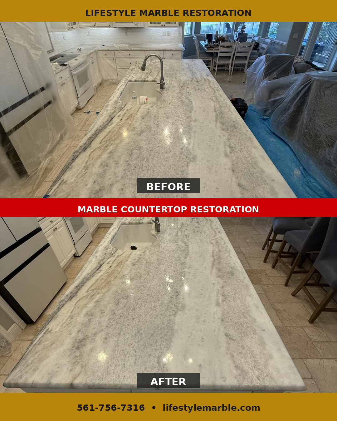 Countertop Before and After