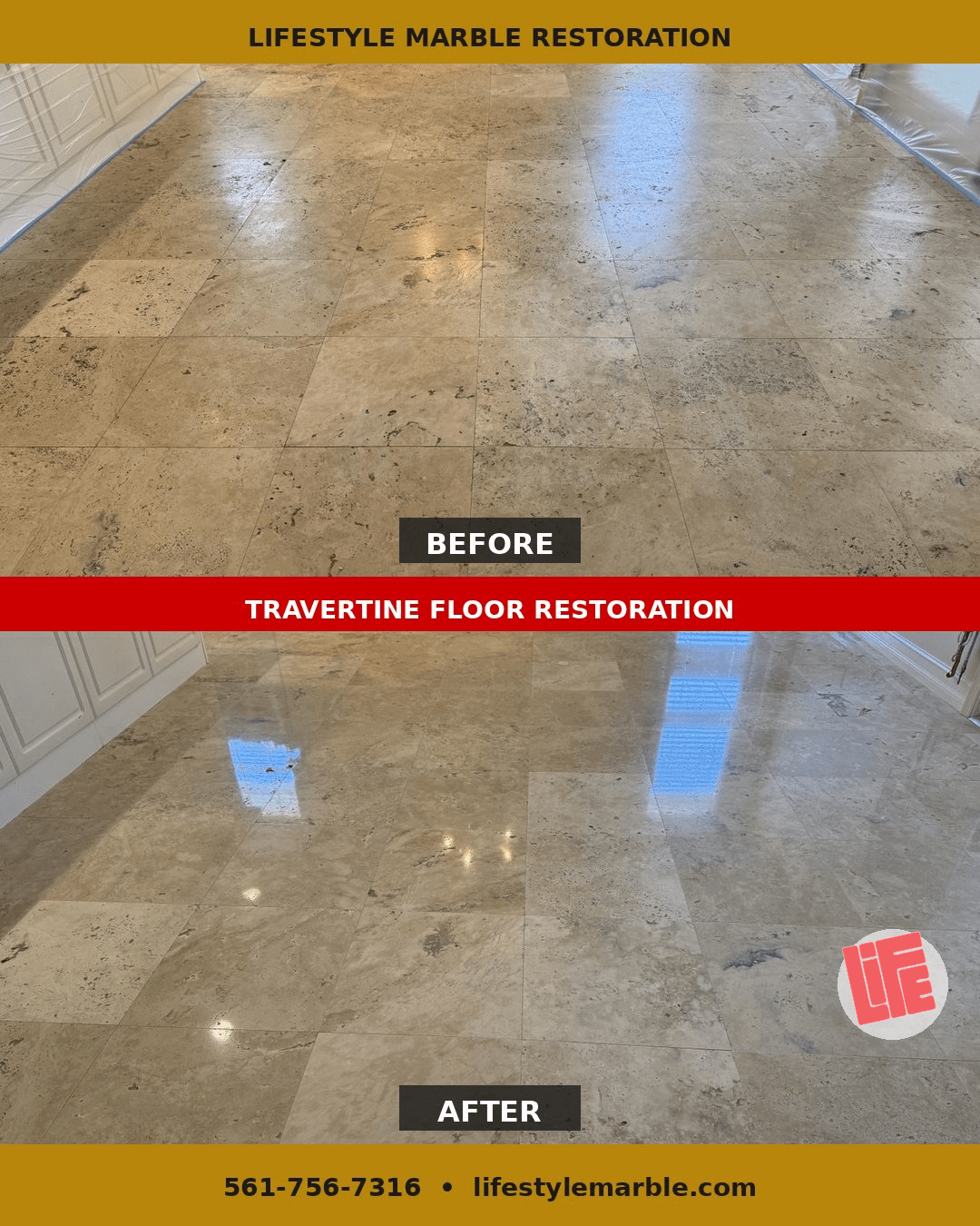 Travertine Floor Restoration