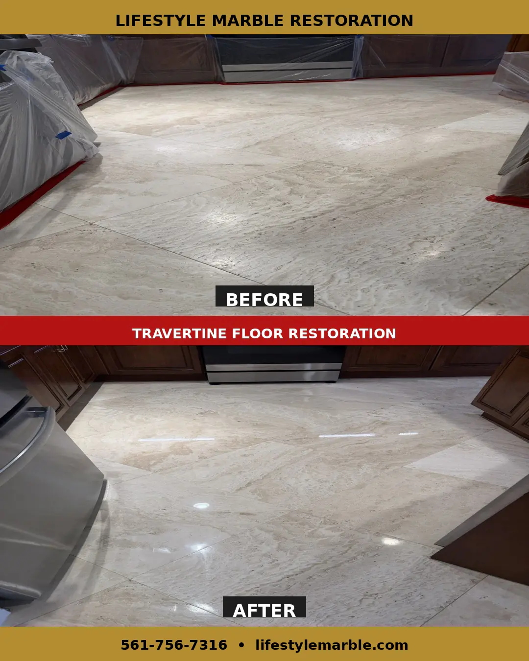 Travertine Kitchen Restore