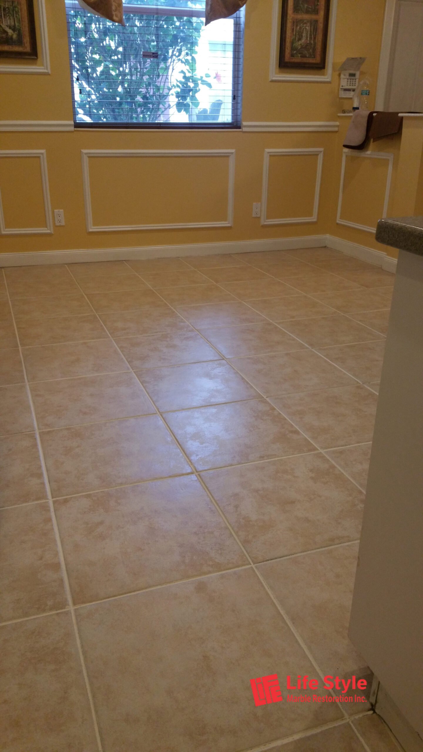 Mexican tile cleaning and restoration before and after Palm Beach County