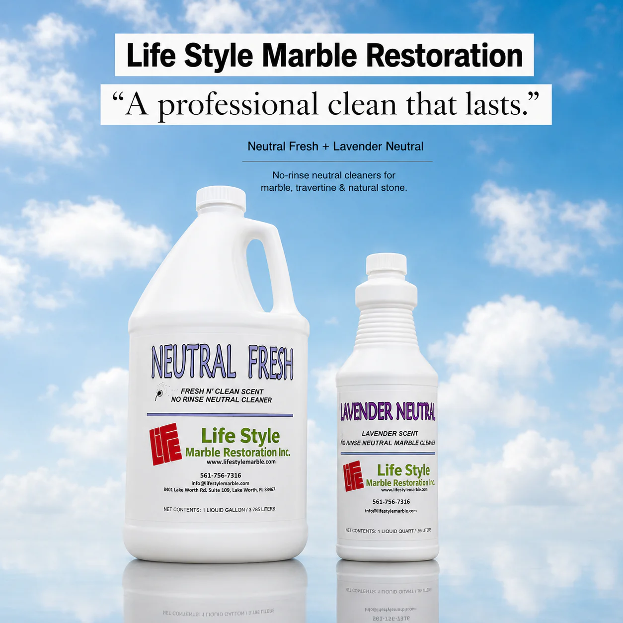 Neutral Fresh Cleaner gallon bottle with pH-neutral no-rinse benefits