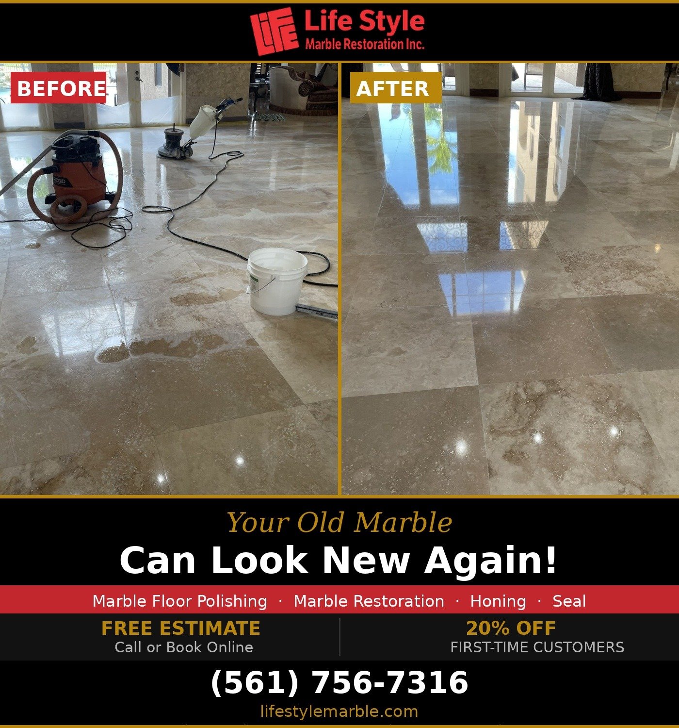Marble Restoration Before & After