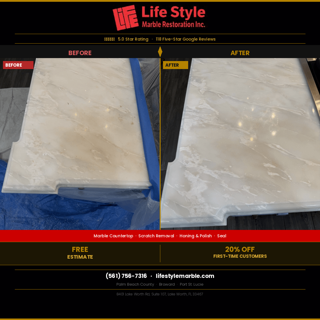 Marble Countertop Scratch Repair