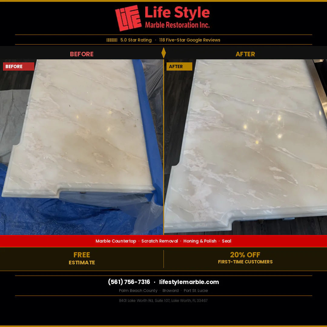 Marble Countertop Scratch Repair