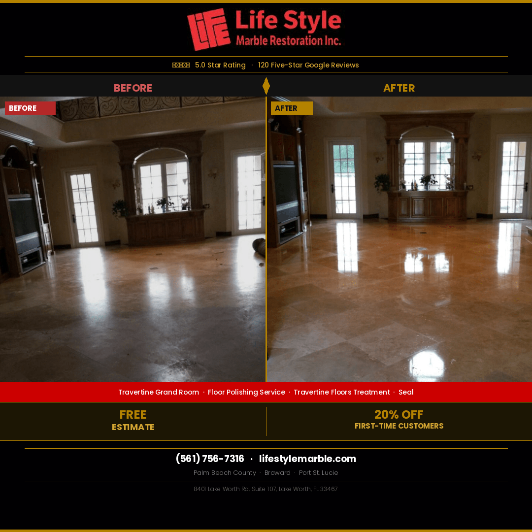 Travertine Grand Room
