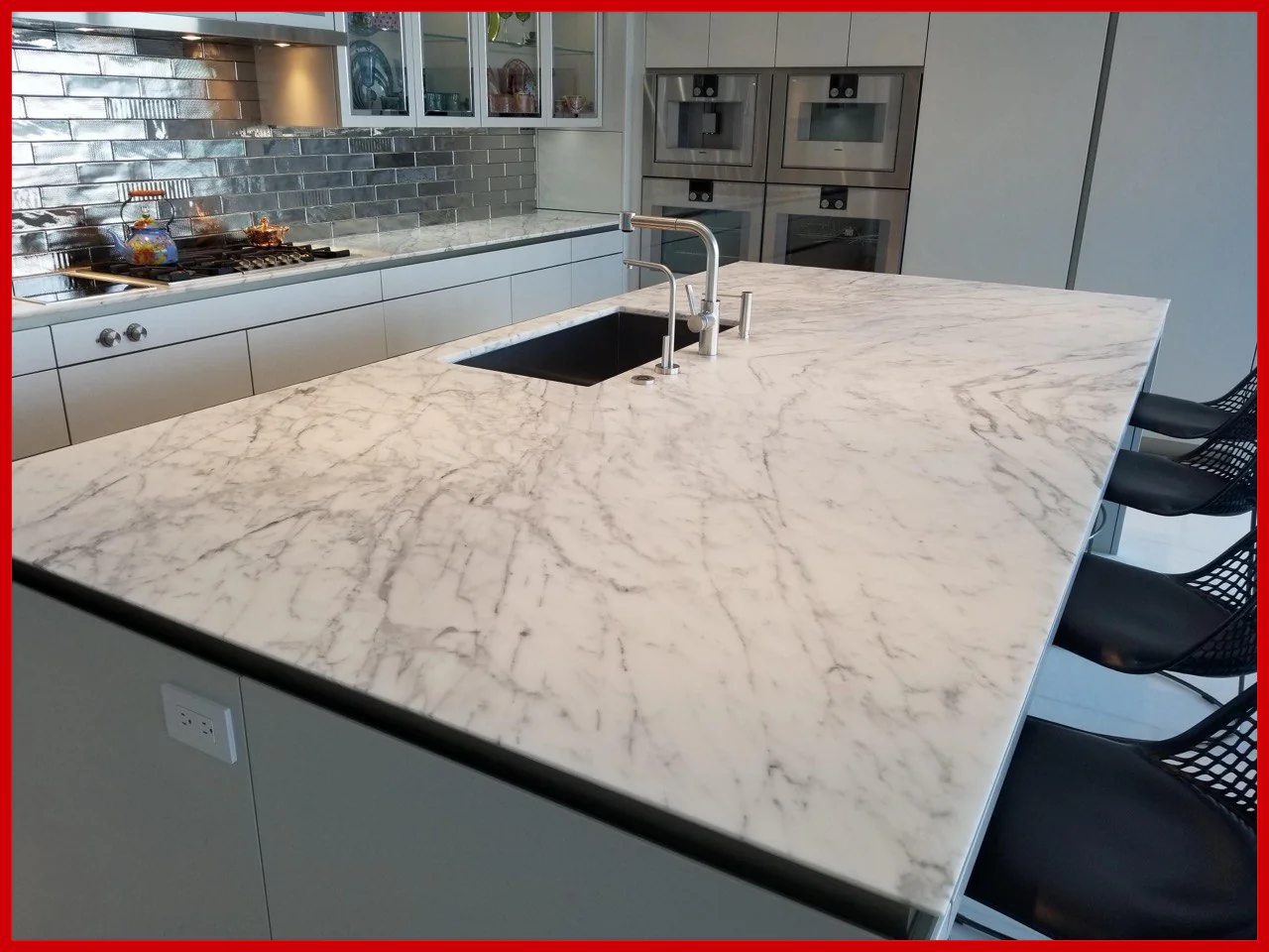 Countertop before and after restoration, Palm Beach County