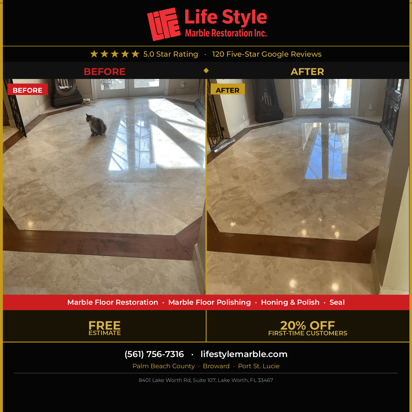 Foyer Travertine Restoration