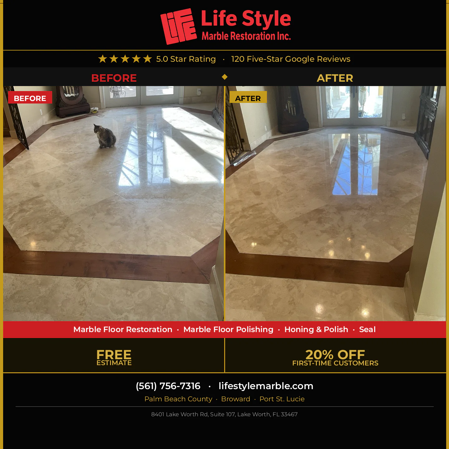 Foyer Travertine Void Repair