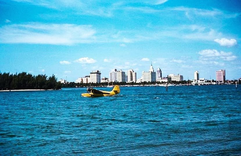 Boating across Biscayne Bay near Coconut Grove